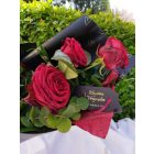 3 szálas vörös rózsa csokor