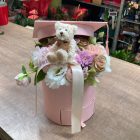 Ballagási kalapos box macis betűzővel - rózsaszín