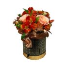 Fekete - arany karácsonyi box macaronnal