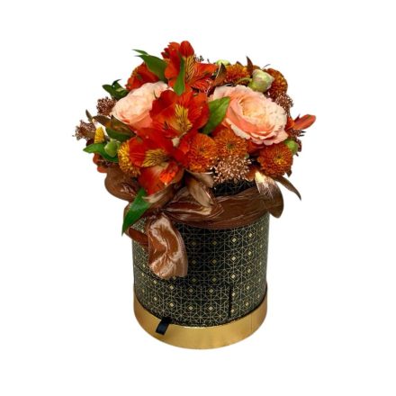 Fekete - arany karácsonyi box macaronnal