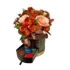 Fekete - arany karácsonyi box macaronnal