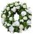 Görögkoszorú 25cm vegyes fehér -zöld virágok