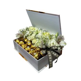 Karácsonyi könyvbox Ferreroval - fehér