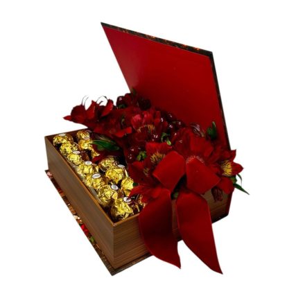 Karácsonyi könyvbox Ferreroval - piros