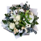 Karácsonyi táskacsokor - fehér