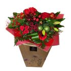 Karácsonyi táskacsokor - piros