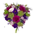 Lila-fehér szív alakú anyák napi box