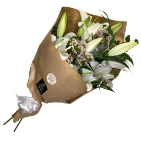 Liliom csokor 3 szálas - fehér