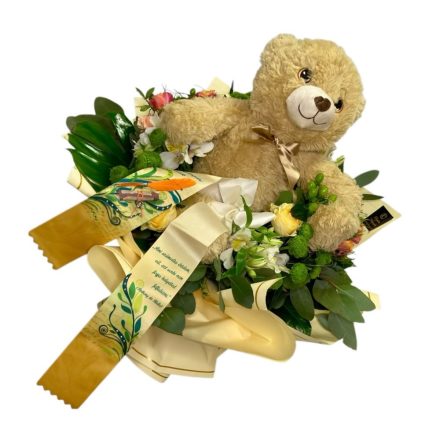 Óriás ballagási csokor macival