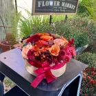 Őszi virágbox - narancs, bordó, barack