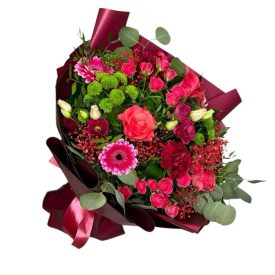 Pink-bordó körcsokor