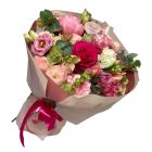 Pink–rózsaszín anyák napi vegyes csokor betűzővel