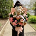 Proteás ballagási csokor kutyussal