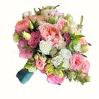 Romantikus menyasszonyi csokor - barack rózsaszín,