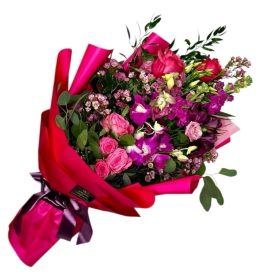 Romantikus vegyes pink csokor