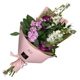 Viola csokor anyák napi matricával