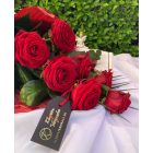 Vörös rózsa csokor 7 szálas